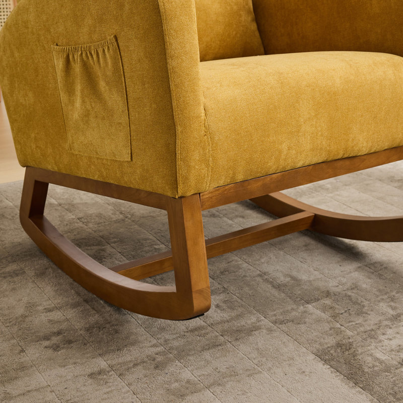 Chaise berçante Vennie, Polyester moutarde