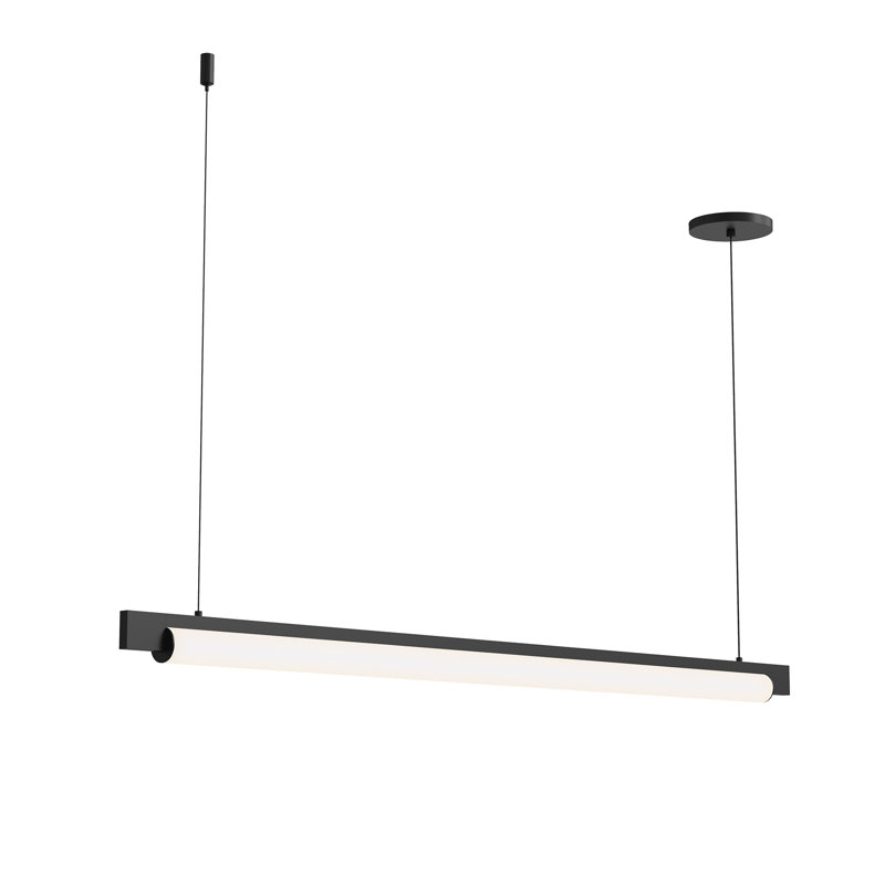 Keel 1 - Light LED Unique/Statement Pendant, Satin Black, 3500K