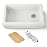 Riverby Undermount Single-Bowl Farmhouse Workstation Kitchen Sink With Tall Apron