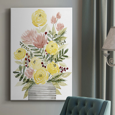 «Blush Bouquet II», peinture sur toile tendue