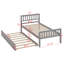 Lit simple avec lit gigogne-107084912