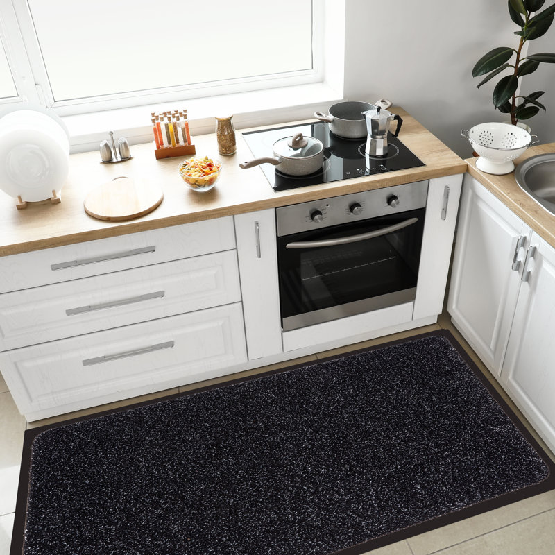 Wimer Non-Slip Doormat, Charcoal, 120cm L x 90cm W