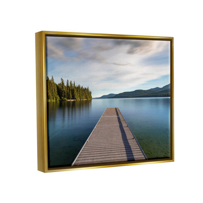 " Soothing Lake Dock Mountains "