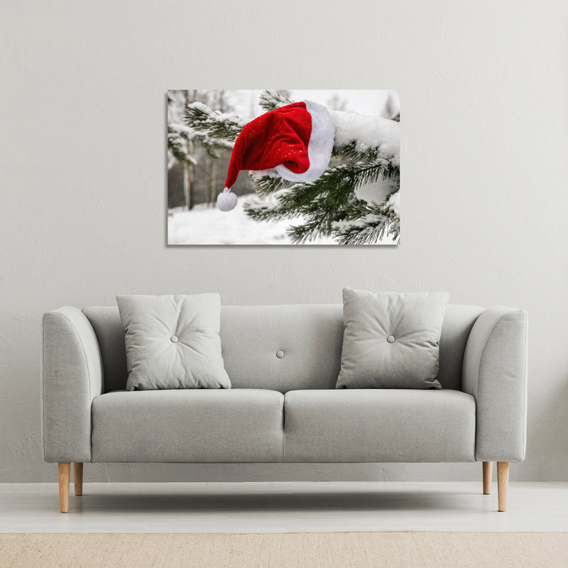 Santa Claus Hat - Wrapped Canvas Print, 91cm H x 91cm W