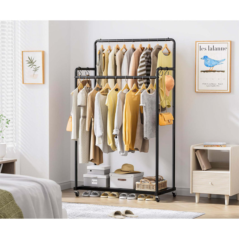 Bonville 72cm Rolling Clothing Rack, Black