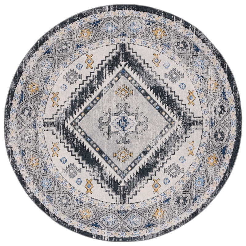 Luzmaria Performance Oriental Rug, Round 6'7"