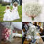12 bouquets artificiels de fleurs artificielles en vrac Babys Breath