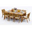 6 Seats 7 Pcs Grade-A Teak Wood Dining Set: 83" Rectangle Table And 6 Arbor Stacking Arm Chairs #11AB1806-1916772832