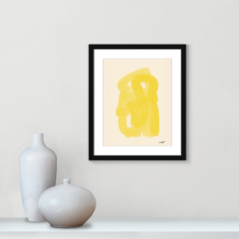 «Matin Dete Print» par N.Atelier, H 19 po x l 16 po x P 1,25 po, Reproduction encadrée noire avec passe-partout