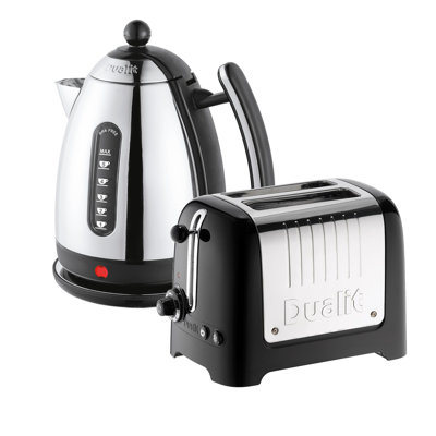 Dualit Lite 1.5L Kettle with 2 Slice Toaster Black