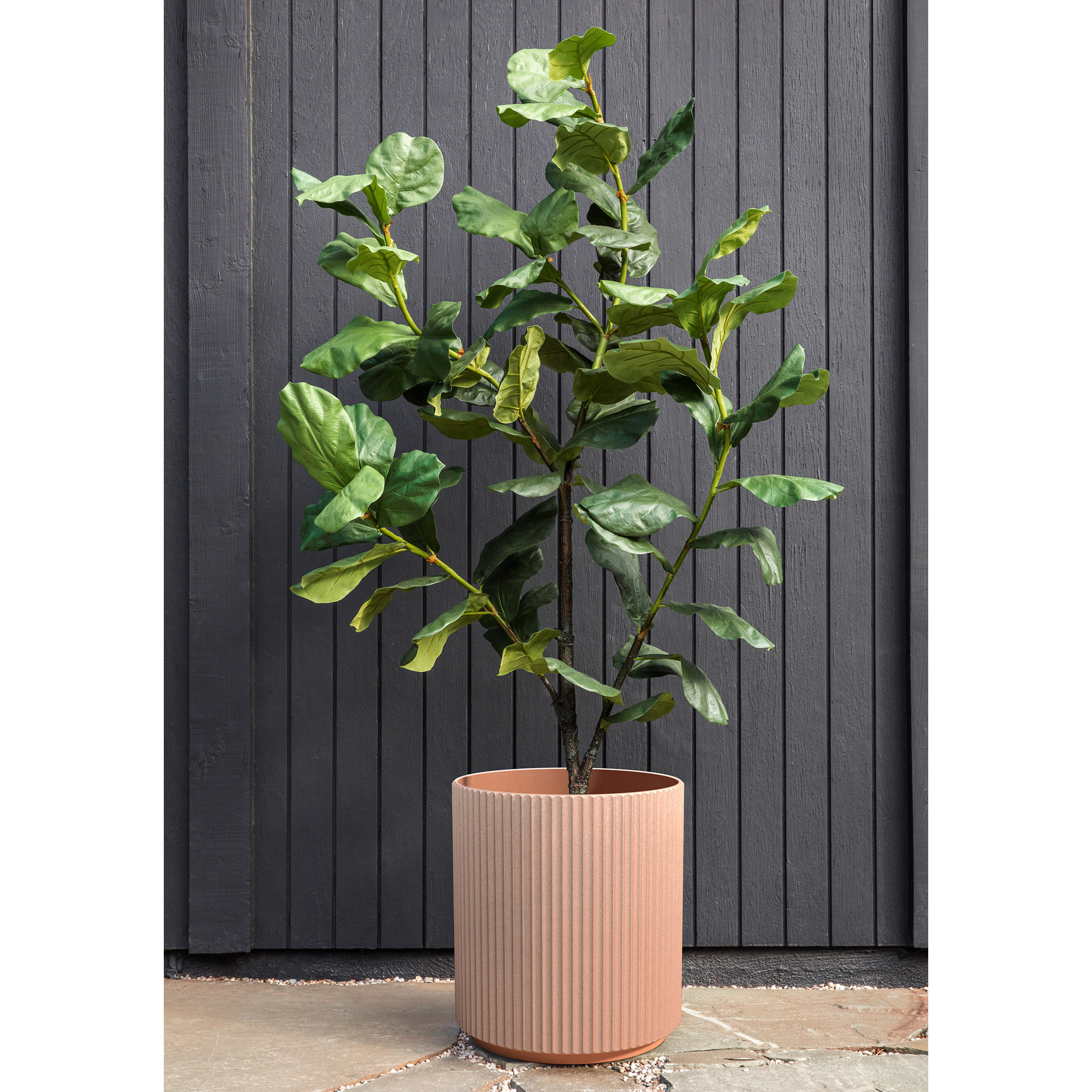 Demi Series Round Planter, Terracotta, 2, 19.75" H x 18.5" W x 18.5" D