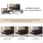 Faux leather Upholstered Sofa bed, 3-In-1 Multi-Functional Pull Out Sleeper Sofa With Nailhead Trim For Living Room Bedroom Apartment-1153726203