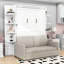 Grand lit escamotable en bois avec canapé-1015395989