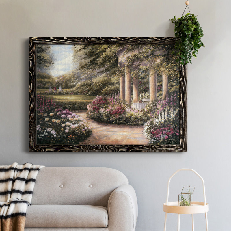 Rose Garden II - cadre photo, impression sur toile, H 31,5 po x l 23,5 po x P 1,5 po, Noir