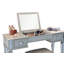 Bureau de coiffeuse en miroir avec tiroirs, ensemble de coiffeuse de chambre à coucher avec miroir et tabouret, coiffeuse rabattable pour chambre / salle de maquillage, bureau de travail, ensemble de meubles