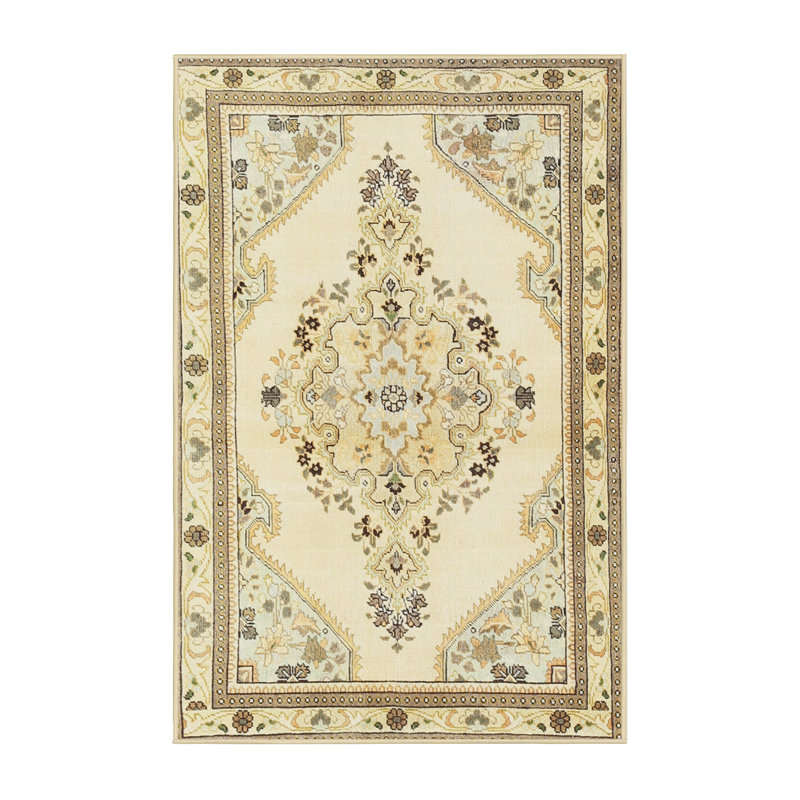 Tapis oriental beige, Rectangle 5 pi x 7 pi