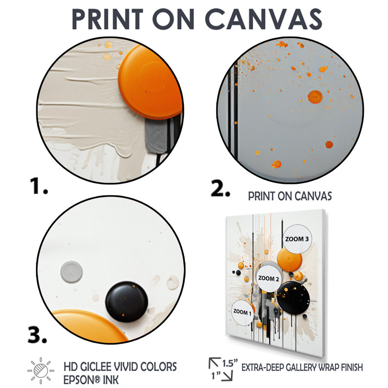 Silver Moon Rising - Minimalism Wall Art, Black Floater Framed Canvas, 40" H x 30" W x 1.5" D