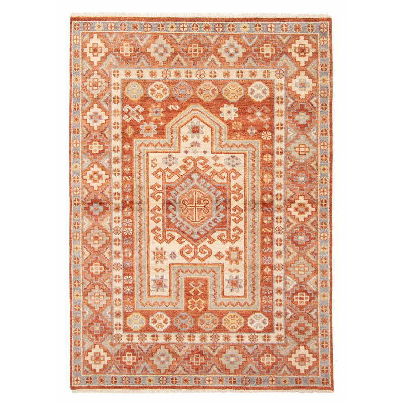 Tapis unique en cuivre 5 pi 5 po x 7 pi 9 po Jules Serapi
