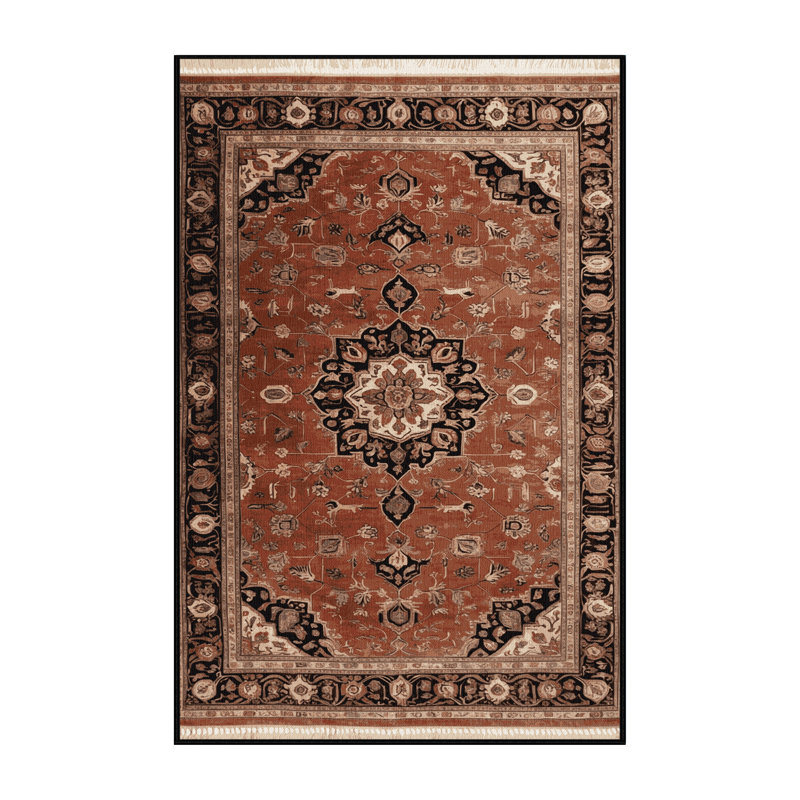 Tapis brun lavable à la machine, Tapis de couloir 2 pi x 4 pi