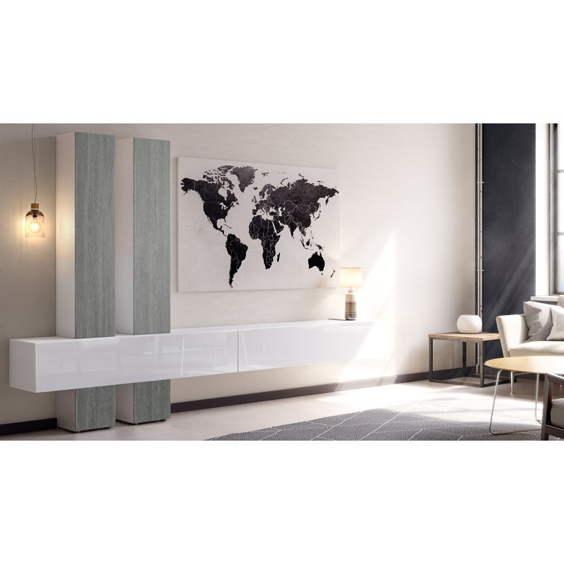 Ajo TV Stand, Avola Anthracite/ Black