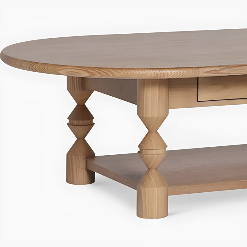 Table basse ovale de style américain rétro