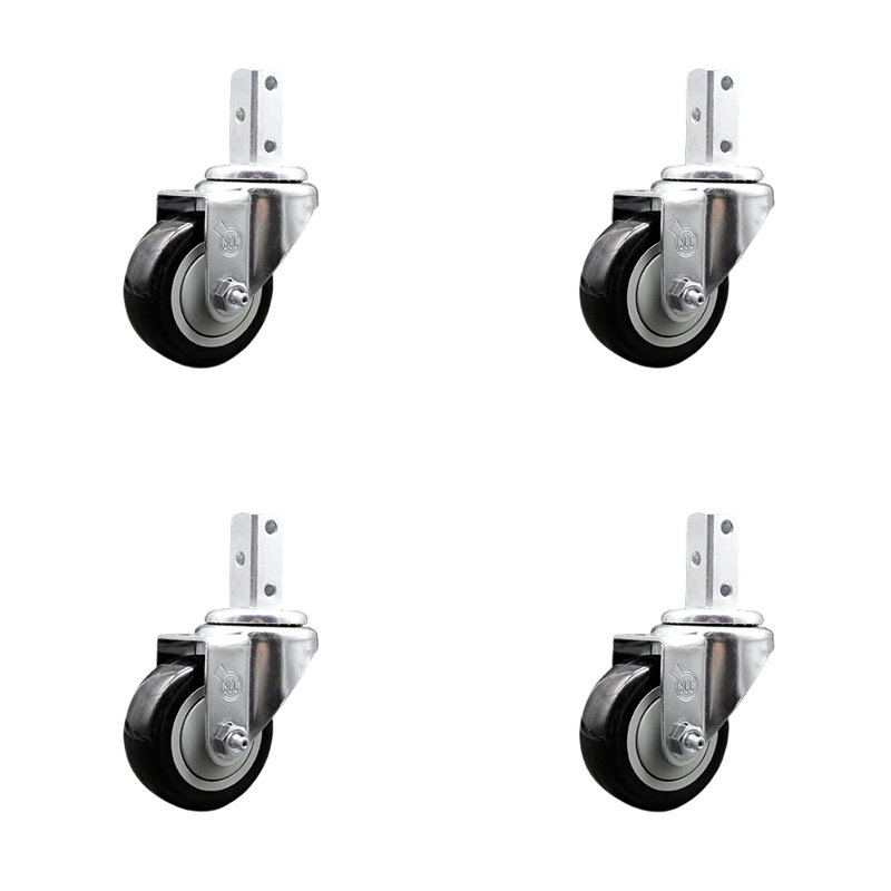 Polyurethane Casters, Black