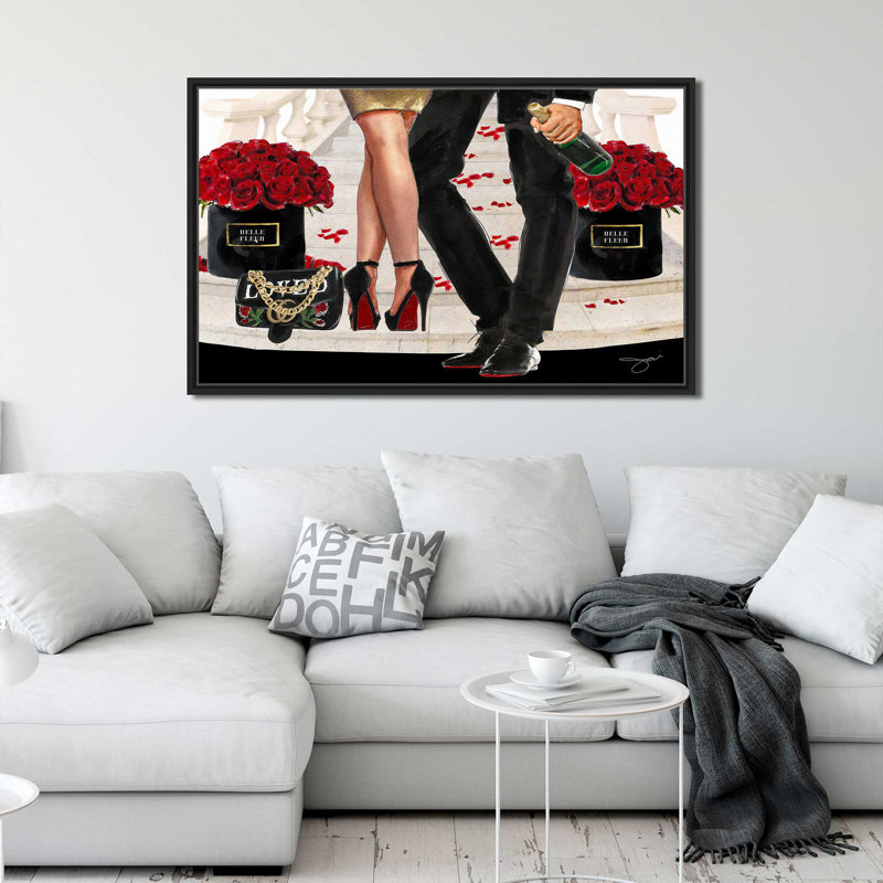 «Loved (Horizontal)» par Jodi - impression, Cadre flottant noir, H 39,5 po x l 63,5 po x P 2 po