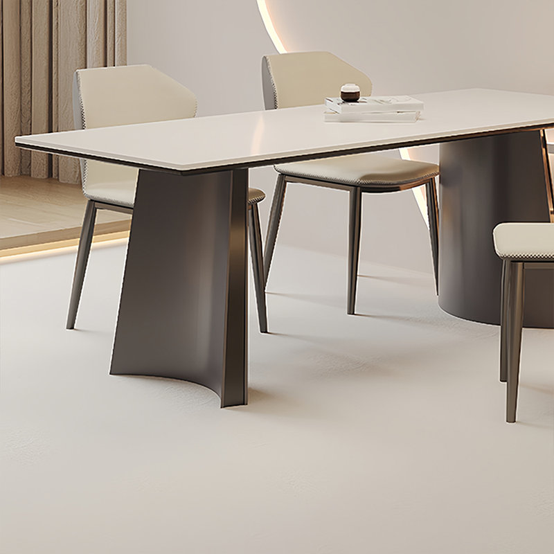 Ensemble de table de salle à manger et de chaises Home Rock Plate, H 29,52 po x L 55,11 po x l 31,49 po