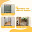 Dog Gate Wide Stair Gate with Door Pressure Fit 75-85W cm-122862559