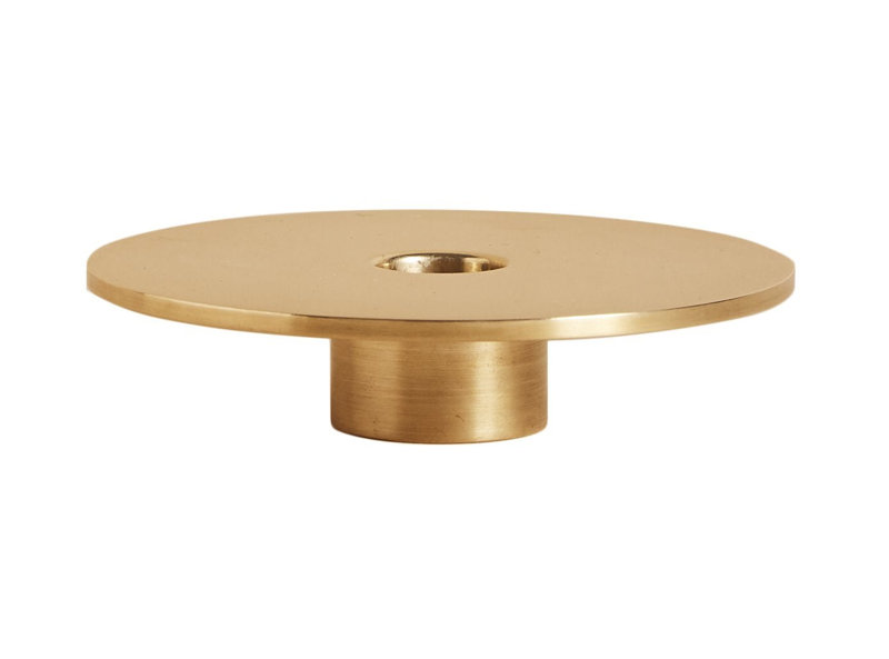 Candle Holder, Brushed, 1" H x 4.7" W x 4.7" D