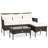 Hersey Wood 4 - Person Patio Conversation Set with Cushions-834705144