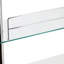 Table de bar moderne 42 po Kalyani, 3 tablettes, verre trempé, noir, chrome-336004202