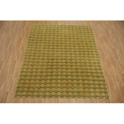 Vegetables Dye Geometric Wool Nepalese Rug 8x10