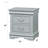 Louis Philippe III Platinum Finish Nightstand With Smooth Gliding Drawer And Durable Construction For Elegant Bedrooms