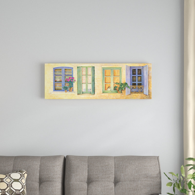 «Mediterranean Windows», reproduction sur toile, H 12 po x l 36 po x P 1,5 po, Toile tendue