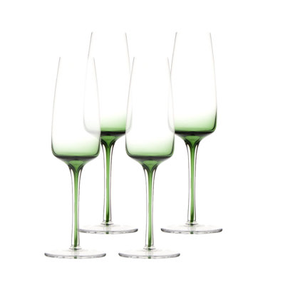 Gem Emerald Flute Glass 7 oz