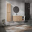 Meuble-lavabo mural avec lavabo et armoire latérale, portes à fermeture douce, armoire combinée-2126362191