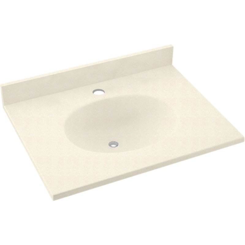 Plateau de meuble-lavabo simple 25 po Ellipse, Galet