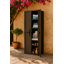 Grande armoire de rangement robuste avec 2 portes, espresso