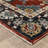 Caia Traditional Floral Rust Red/ Blue Area Rug-1937778142
