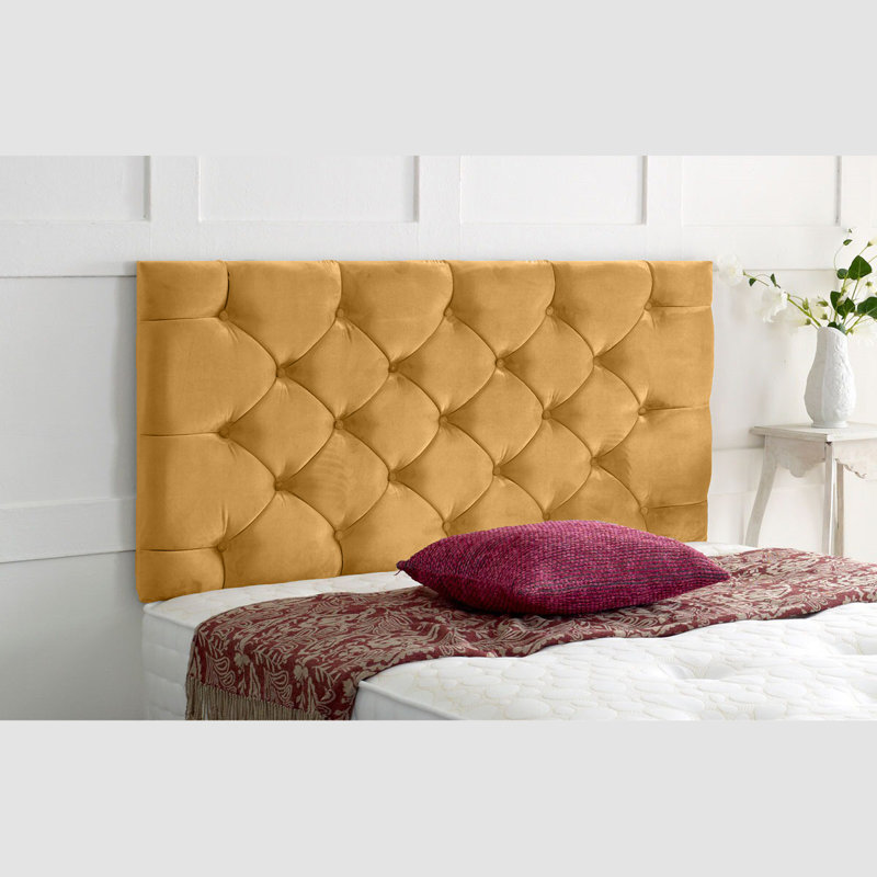 Carter-Mills Upholstered Headboard, Single (3'), Turmeric