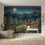 Papier peint de nuit, paysage de montagne, décoration de camping amovible-229224936-229224943