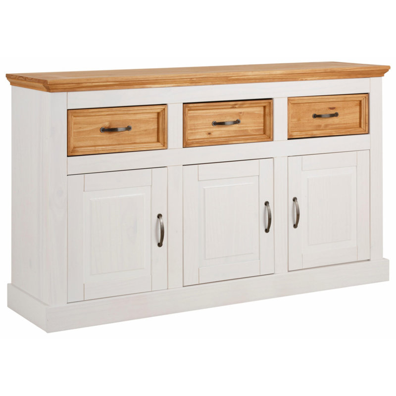 Perley 151cm Sideboard, White / Stain Wax