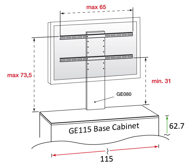 Callie TV Stand for TVs up to 50", White
