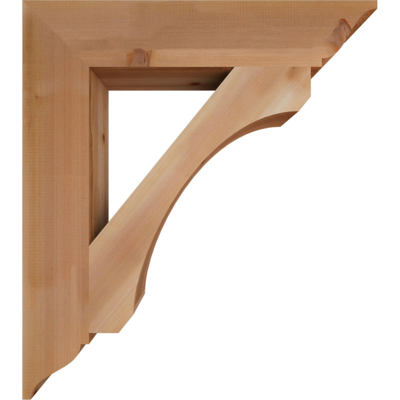 Support en bois rustique traditionnel BKTLEC01, Cèdre rouge de l'Ouest (lisse), H 36 po x l 5,5 po x P 32 po