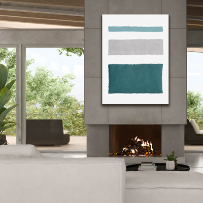 'Painted Weaving 4 Blue Green' by Piper Rhue Canvas Wall Art