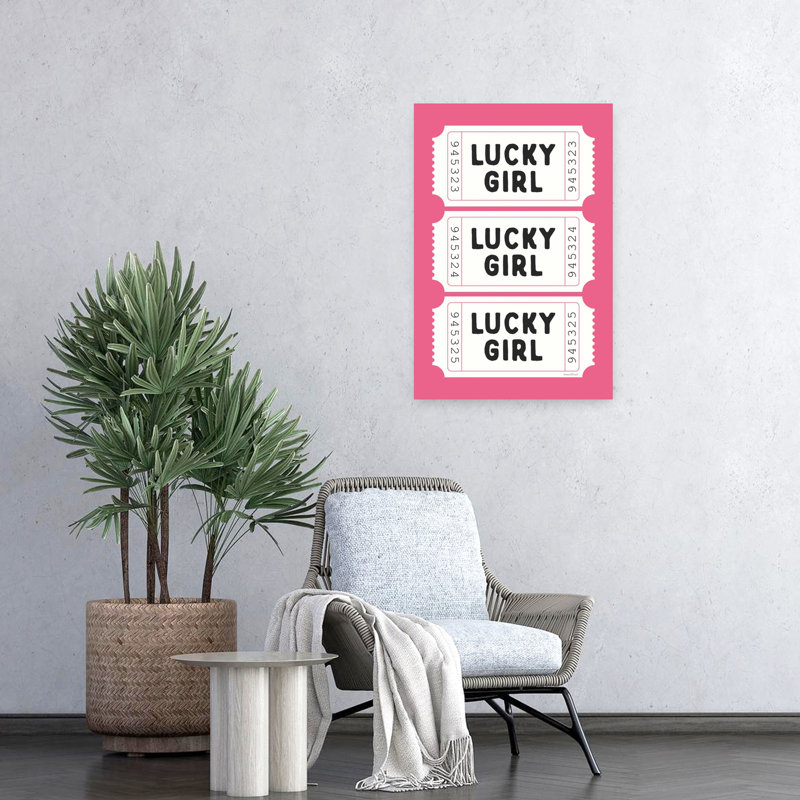 Lucky Contemporary Minimalist Modern Art, 24" H x 16" W