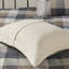Housse de couette 6 pièces à chevrons avec motif écossais Buffalo et froissé