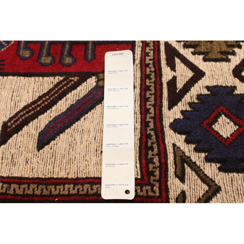 Tapis unique en laine noué à la main 3 pi 11 po x 6 pi 3 po nouvel âge Hadan