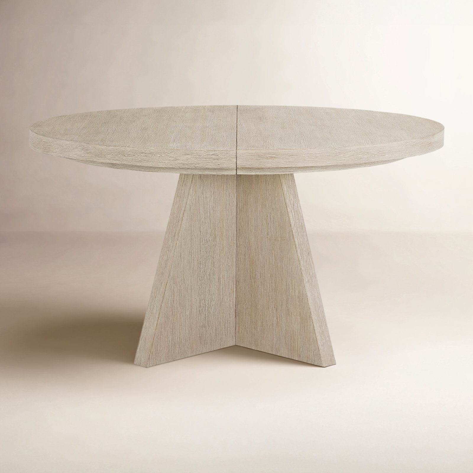 Queensland 54" Extendable Oak Dining Table, Tan